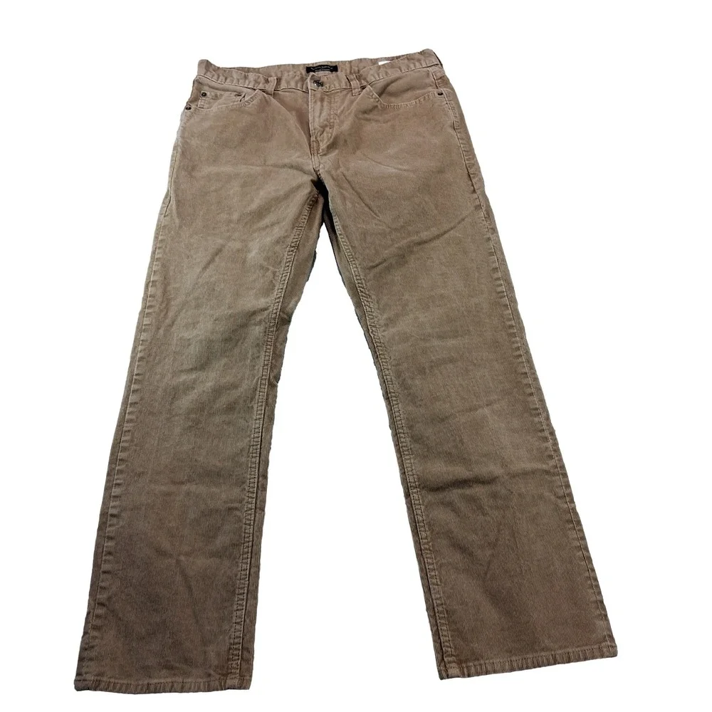 Banana Republic Corduroy Pants Mens 33x30 Tan Vintage Straight Stretch
